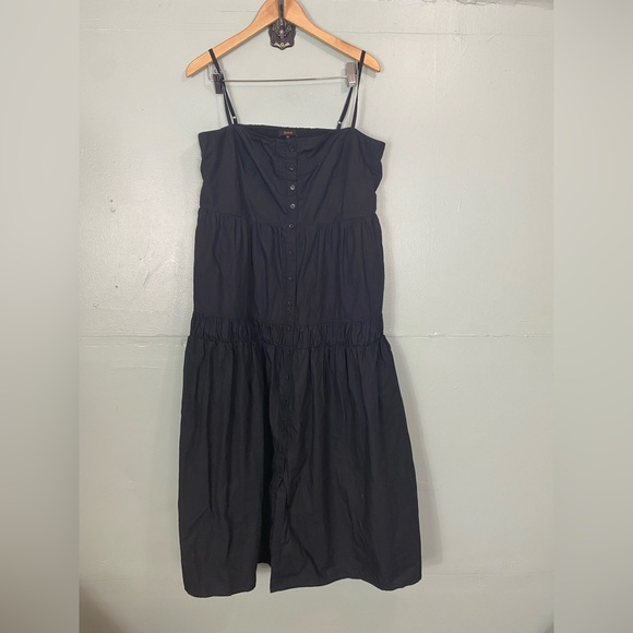 Quince Dresses & Skirts - Quince Organic Cotton‎ Poplin Spaghetti Strap Maxi Dress XL Black